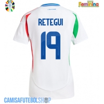 Camisa de time de futebol Itália Mateo Retegui #19 Replicas 2º Equipamento Feminina Europeu 2024 Manga Curta